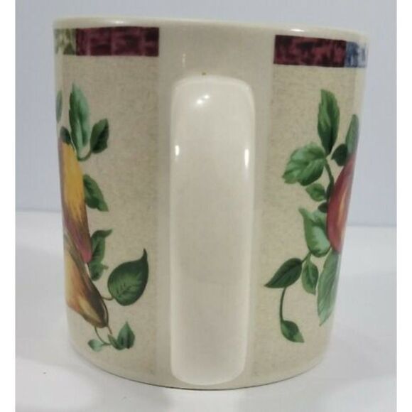 The Sakura Table Sonoma Coffee Mug Apples Grapes Pears Fruit -EUC Used Condition - Picture 2 of 9